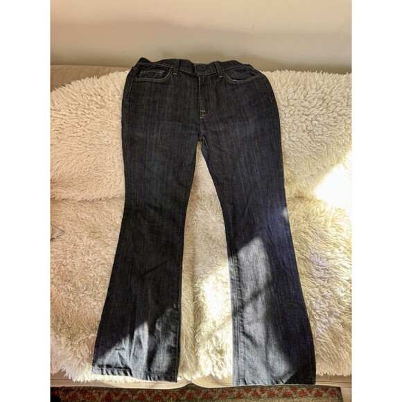 7 SEVEN FOR ALL MANKIND Dark Wash Bootcut Denim Jeans Women’s Size 30 - Picture 2 of 7